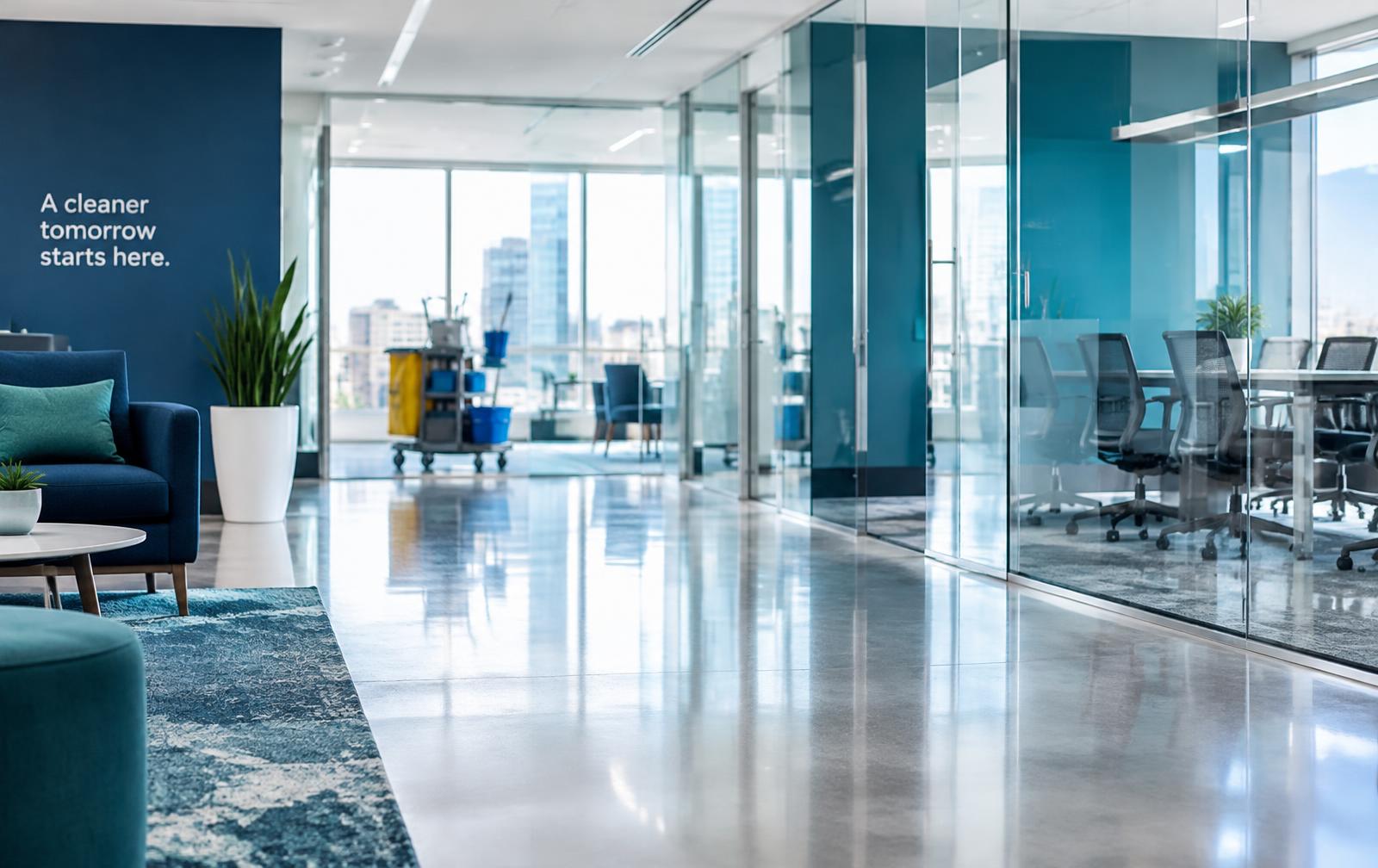 Clean modern office interior